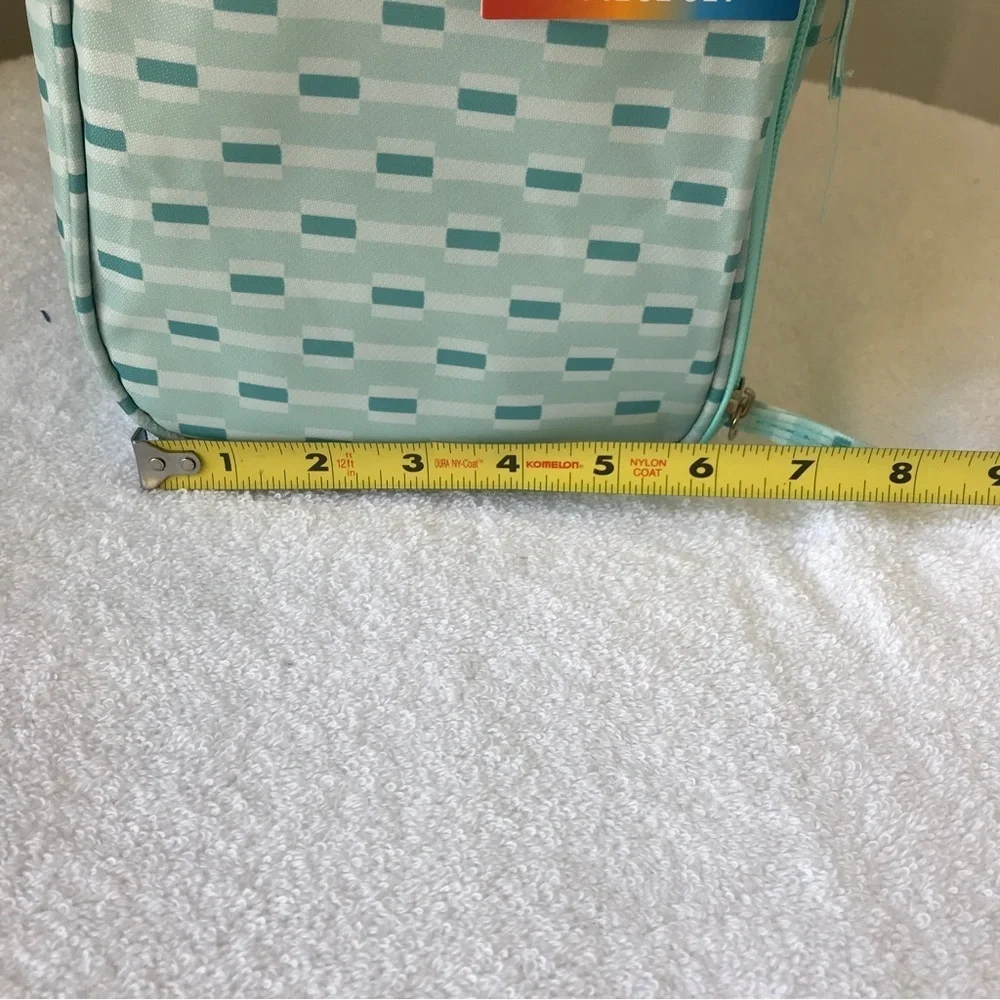 insulated lunch tote for‎ hot & cold food storage in turquoise 7 piece